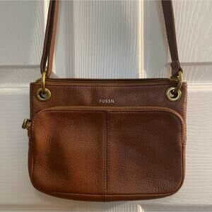 Fossil Karli Crossbody Cognac/Brown 100% Leather